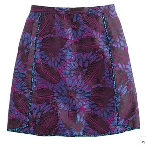 JCrew Blue Midnight Floral Jacquard Pencil Skirtq